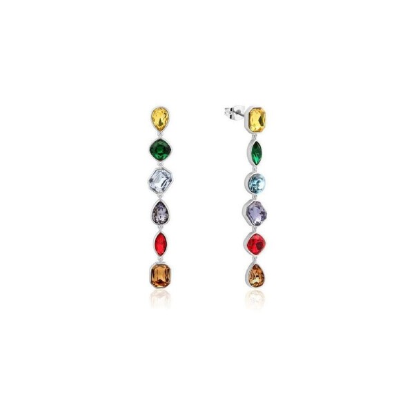 Couture Kingdom Marvel Infinity Stone Womens Fashion Drop Earrings 8cm Silver