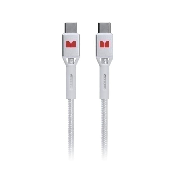 Monster USB-C to USB-C Braided Cable - White 1.2m