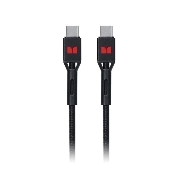 Monster USB-C to USB-C Braided Cable - Black 1.2m