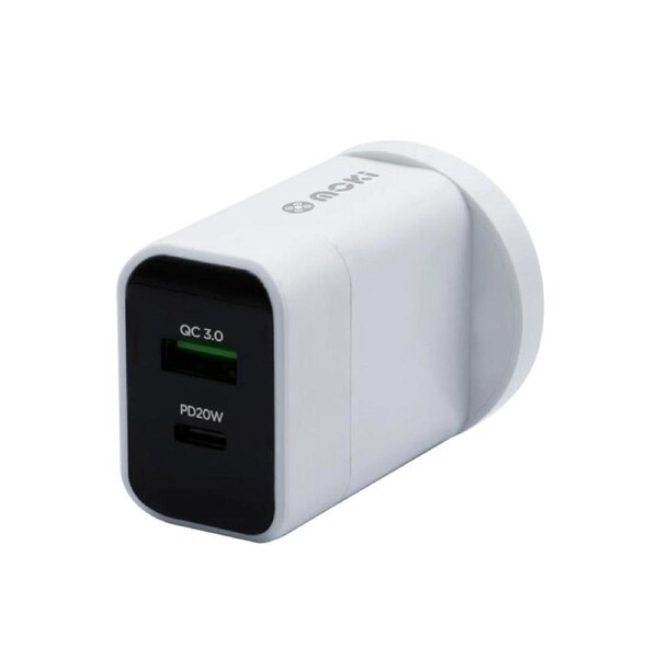 Moki PD & QC USB-A/C Wall Charger 20W