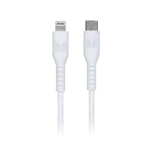 Monster Lightning to USB-C Thermo Plastic Elastometer Cable - White 1.2m