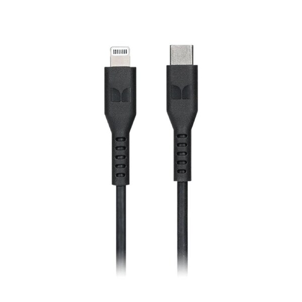 Monster Lightning to USB-C Thermo Plastic Elastometer Cable - Black 2m