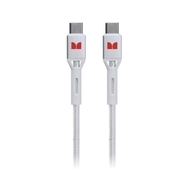 Monster USB-C to USB-C Braided Cable - White 2m
