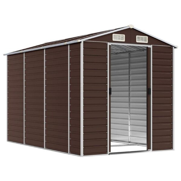 Garden Tool Shed Outdoor Storage House Galvanised Steel Workshop 191x300x198cm