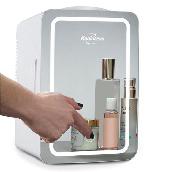 Koolatron Cosmetic Mini Fridge with LED Mirror 6L