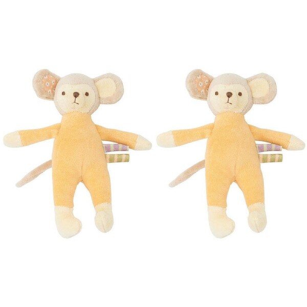 2PK Annabel Trends Cuddly Wuddlies Plush Kids/Toddler Play Toy 17x6cm Sml Mouse