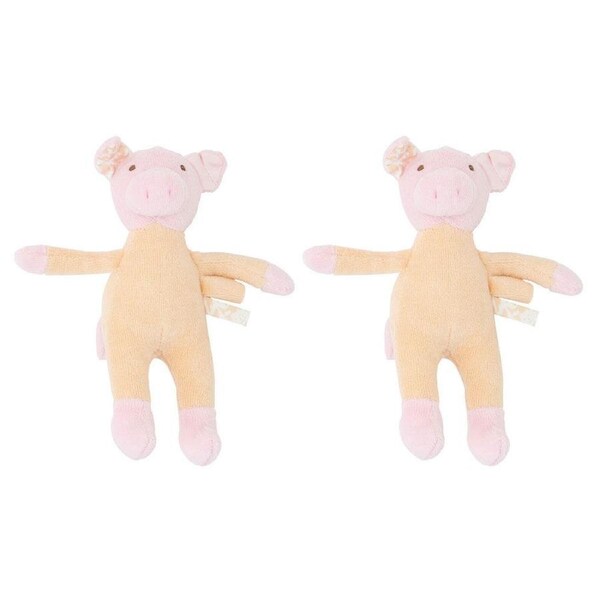 2PK Annabel Trends Cuddly Wuddlies Plush Kids/Toddler Play Toy 17x6cm Small Pig
