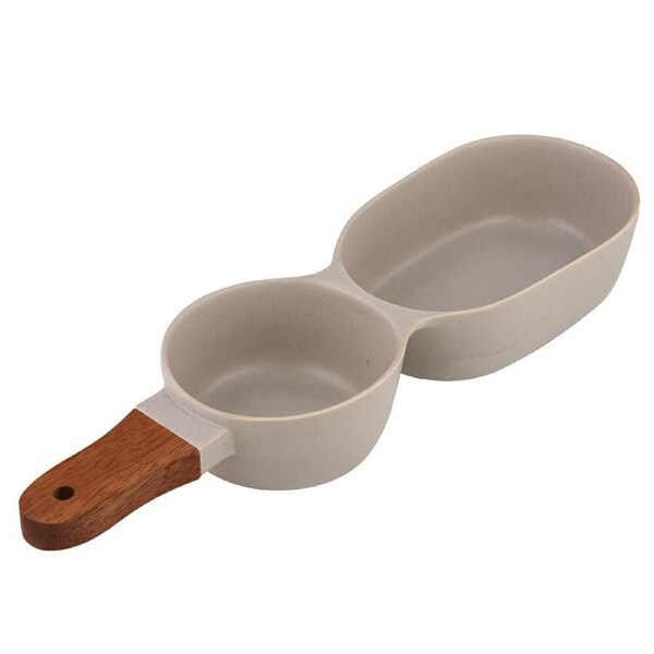 Ladelle Essentials 2-Part Porcelain Serve Stick Dip/Snack Tray 26.5cm Stone