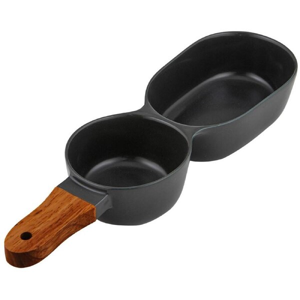 Ladelle Essentials 2-Part Porcelain Serve Stick Snack Tray 26.5cm Charcoal