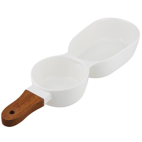 Ladelle Essentials 2-Part Porcelain Serve Stick Dip/Snack Tray 26.5cm White