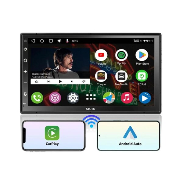 ATOTO A6 7" Double DIN Wireless CarPlay Android Auto