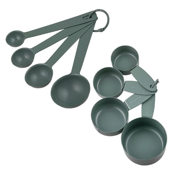 Ladelle Measuring Cups/Spoons Kitchen Cooking/Baking Utensil Combo Set Sage