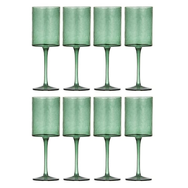 2x 4pc Ladelle Flynn Glass Tumbler Water/Juice Cup Drinkw Glassware 22cm Green