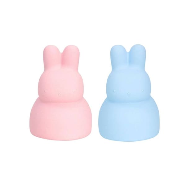 Annabel Trends Silicone Soft Bunny Piggy Bank 15cm Ice Blue/Blush Pink Combo Set