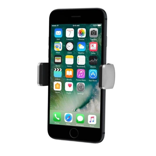 Belkin Car Vent Mount - Silver/Black (F7U017bt), Securely Hold Smartphones up to 5.5', 180 Degrees,View in Portrait or Landscape Mode,2 Years Warranty F7U017bt