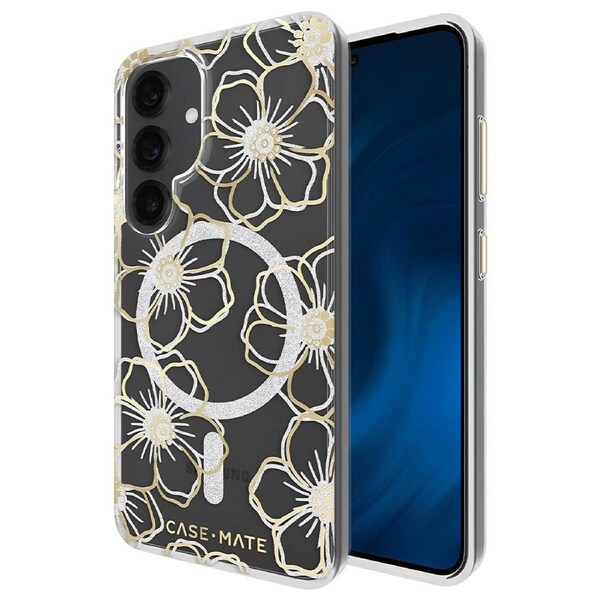 Case-Mate Floral Gems Magnetic Case (Suits Galaxy S25) - Gold
