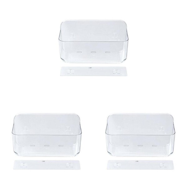 3PK Boxsweden Durable Crystal Bathroom Hanging Caddy Organiser/Storage 27cm