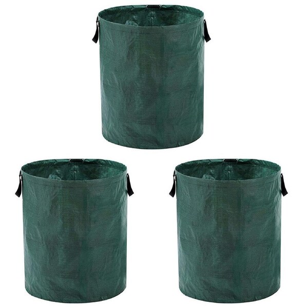 3PK Boxsweden Durable Garden Foldable and Convenient Bag Jumbo 270L 66x66x75.5cm