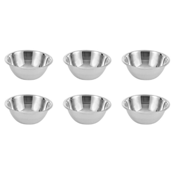 6PK Lemon & Lime High-Quality Durable Stainless Steel Sleek Mixing Bowl 24cm