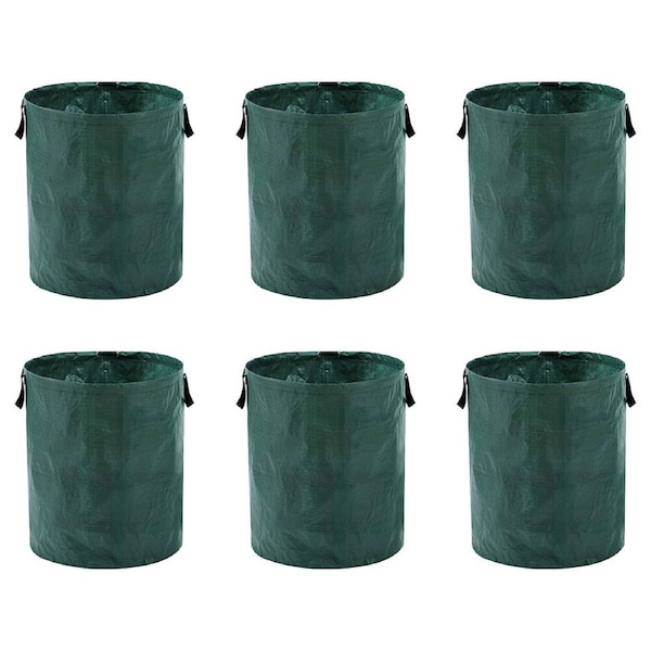 6PK Boxsweden Durable Garden Foldable and Convenient Bag Jumbo 270L 66x66x75.5cm