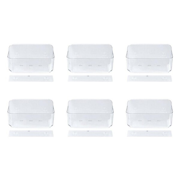6PK Boxsweden Durable Crystal Bathroom Hanging Caddy Organiser/Storage 27cm