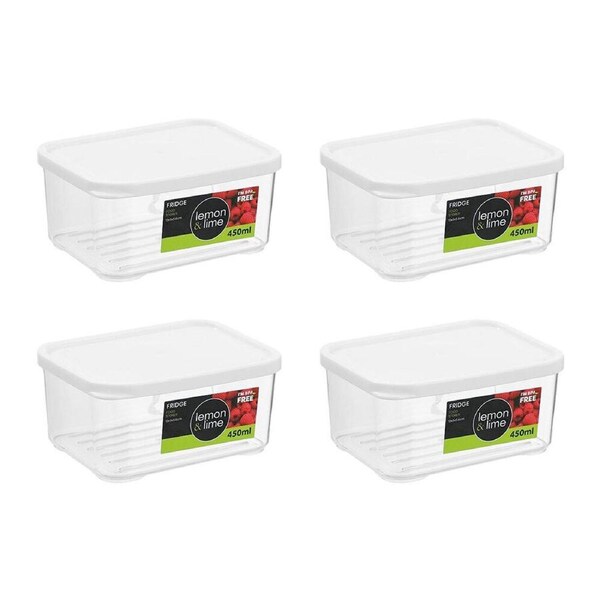 48PK Lemon & Lime Fridge Food Storer Fresh Storage Solution 450ml 9x5.6x12cm