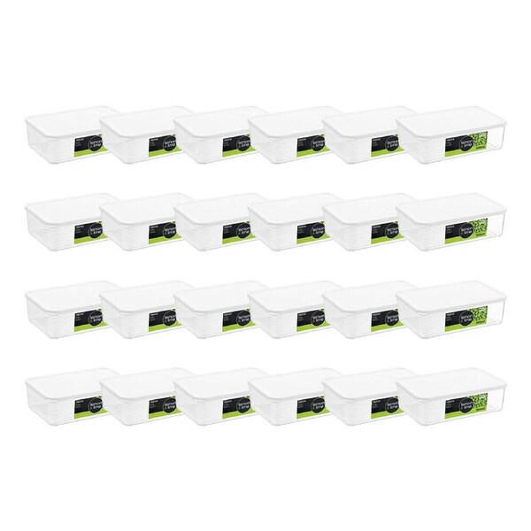 24PK Lemon & Lime Fridge Food Storer Fresh Container/Storage 900ml 18x12x5.6cm