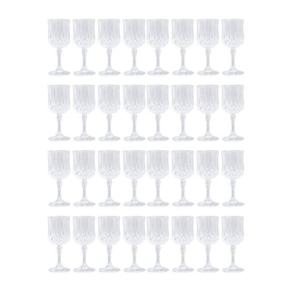 32pc Lemon & Lime Crystal Deco Plastic Reusable Indoor/Outdoor Wine Cup 220ml
