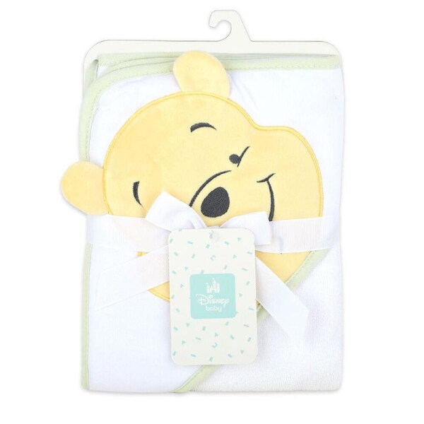 Disney Pooh Baby/Kids/Toddler Cotton Character Hooded Bath Towel 76x76cm