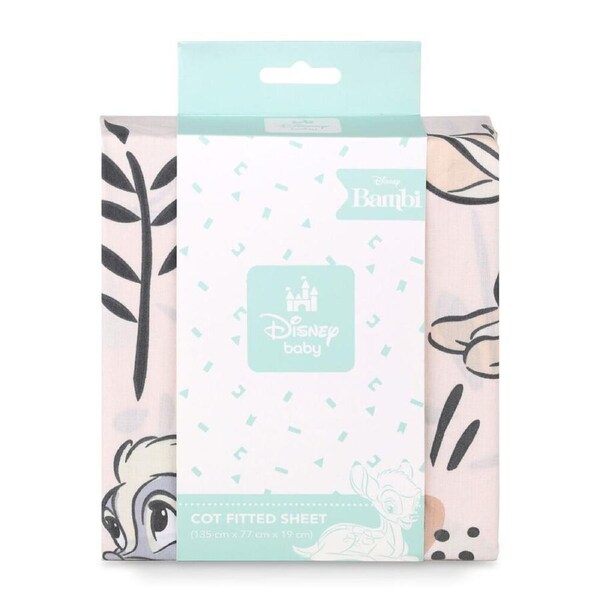 Disney Bambi Baby/Kids Soft Comfort Cot Fitted Cotton Bedding Sheet 132x77cm