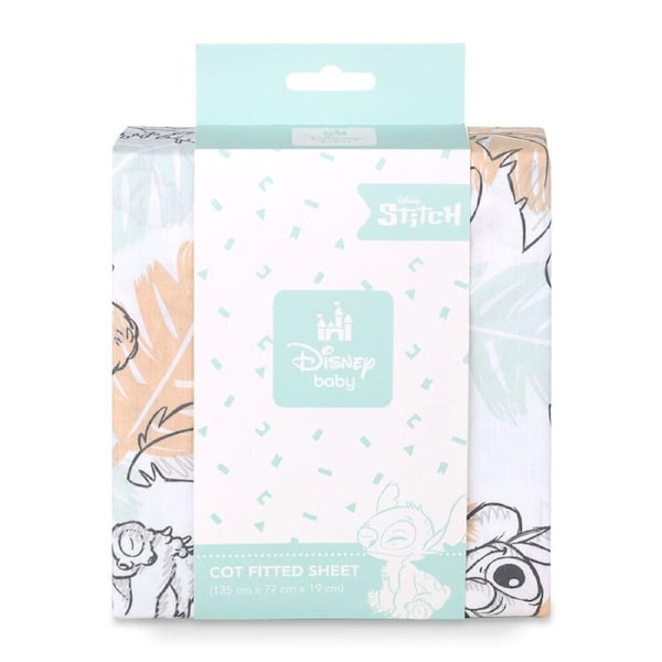 Disney Stitch Baby/Kids Soft Comfort Cot Fitted Cotton Bedding Sheet 132x77cm