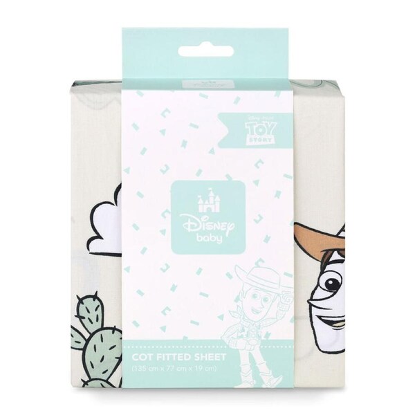 Disney Toy Story Baby/Kids Soft Cot Fitted Cotton Bedding Sheet 132x77cm