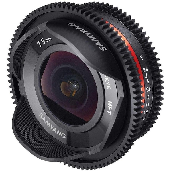 Samyang 7.5mm T3.8 Fisheye VDSLR UMC II MFT APS-C Photo Camera Lens Black