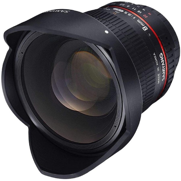 Samyang 8mm F3.5 Fisheye UMC II Photo Camera Lens For Nikon AE APS-C Black