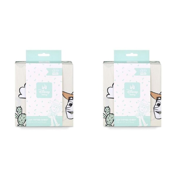 2PK Disney Toy Story Baby/Kids Soft Cot Fitted Cotton Bedding Sheet 132x77cm