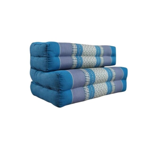 Zafu Meditation Cushion Set - 100% Kapok Fold Out Cushion Yoga Mat Zabuton Traditional Pillow