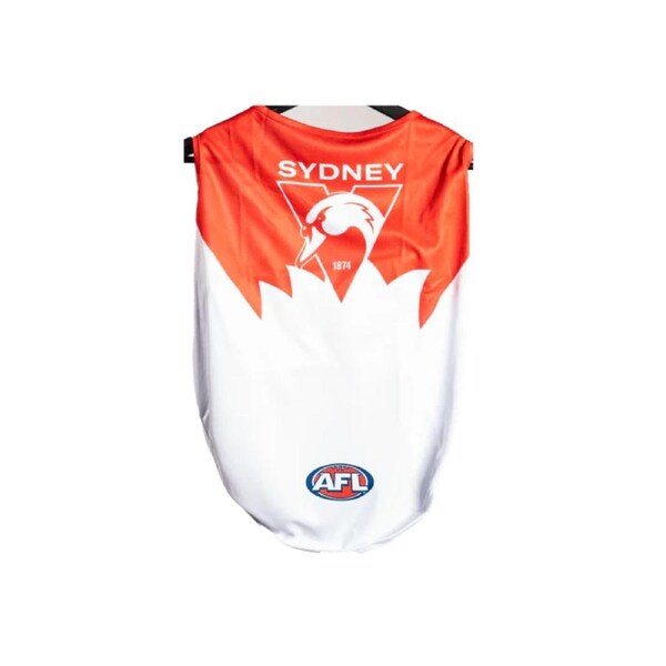 AFL Sydney Swans Large Dog Jersey Shirt 48cm to 49.5cm Long