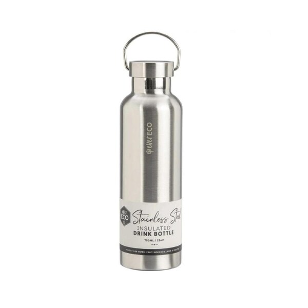 Ever Eco Insulated Stainless Steel Bottle Brushed Stainless 750ml