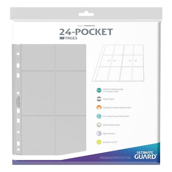 Ultimate Guard: Binder Pages 24-Pocket QuadRow Side-Loading Transparent