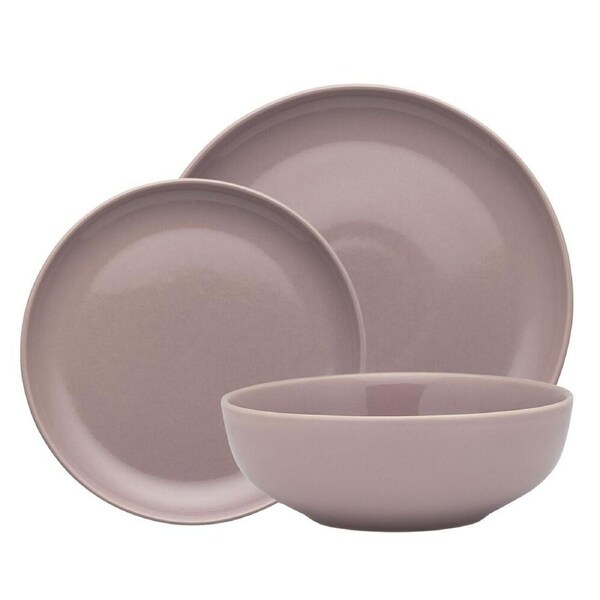 12pc Ecology Element Stoneware Dinner Set Plate/Bowl Dish Tableware Lilac