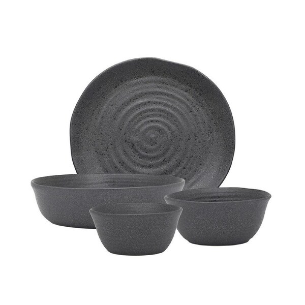 4pc Ecology Ottawa Stoneware Dinner Set Plate/Bowl Dining Tableware Stone