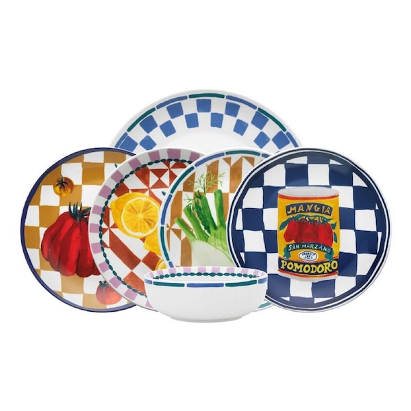 12pc Porto Valentina Porcelain Dinner Set Food Serving Plate/Bowl Tableware