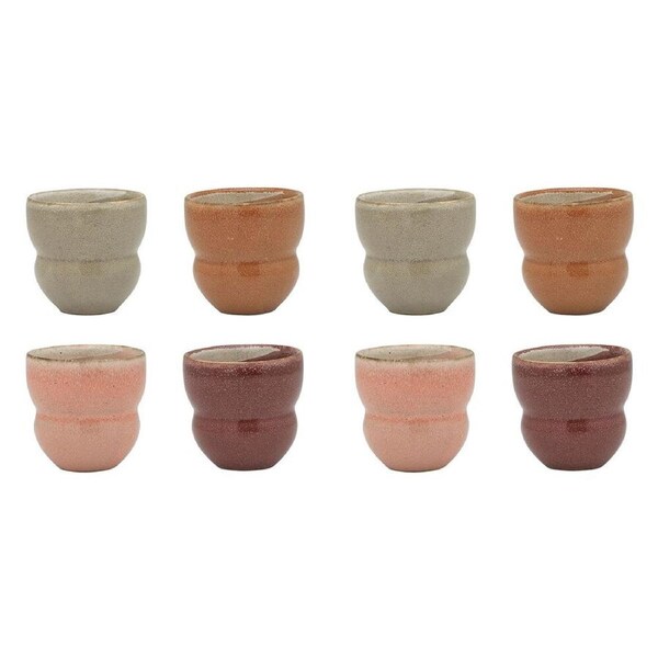8pc Ecology Galet Stoneware Espresso Coffee Cups 90ml Durable Drinkware Berry