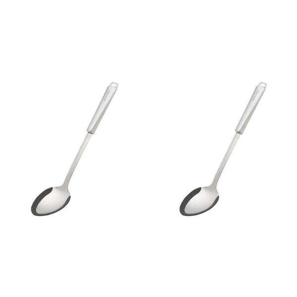 2PK Ecology Provisions Silicone Edge Serving Spoon 7.5x37cm Kitchen Utensil