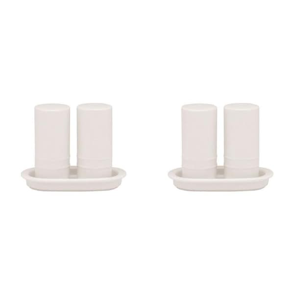 2PK Ecology Signature Porcelain Kitchen Salt & Pepper Serveware Set - White