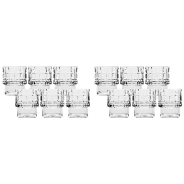 12pc Ecology Phineas Glass Tumblers Juice/Water Drinking Cup Set 300ml Clear