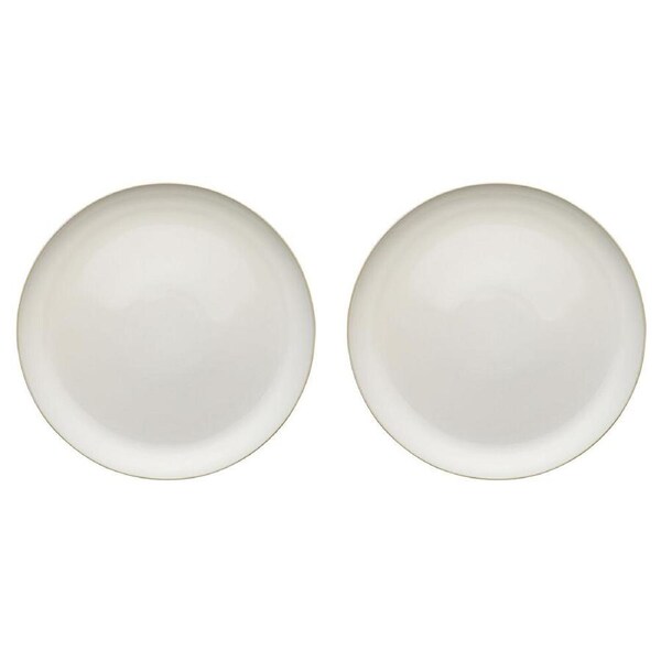 2PK Ecology Element Stoneware Serving Platter Dinner Food Dish Tableware Blanc