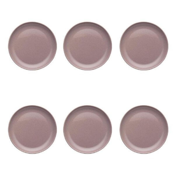 6PK Ecology Element Stoneware Side Plate Food Serving Dish Tableware 20cm Lilac