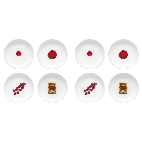 8pc Porto Valentina Porcelain Pasta Bowls Dish Tableware 21.5cm Assorted