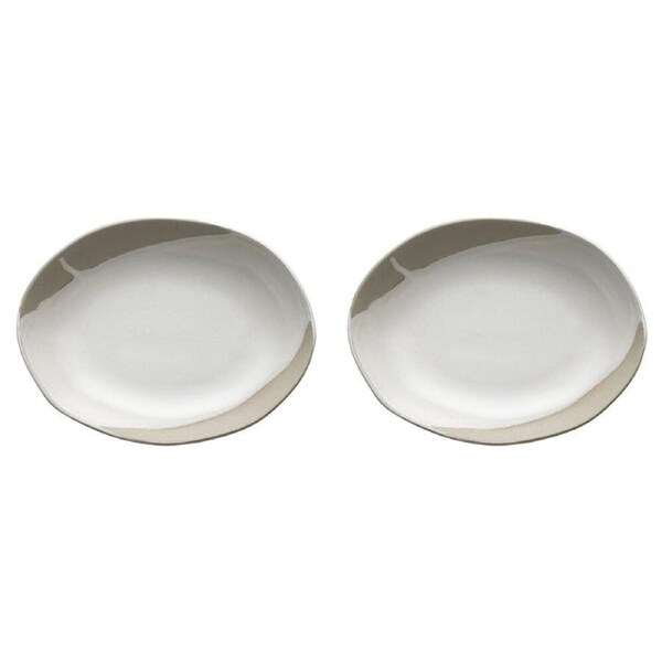 2PK Ecology Nest Stoneware Oval Serving Bowl Food Dish Tableware 26x20cm White